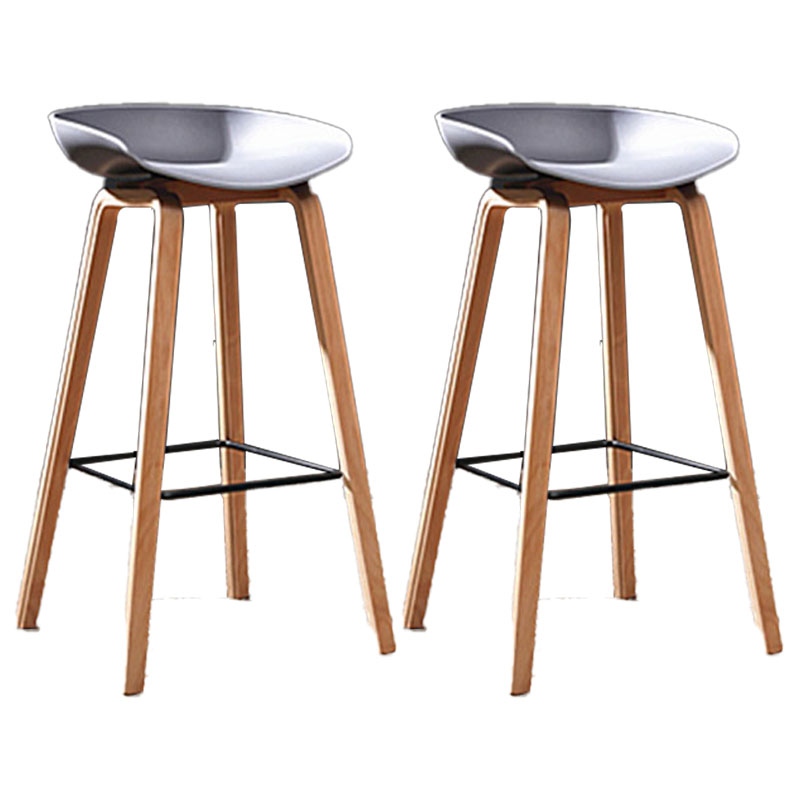 Scandinavia in stile bar-sgabello gambe in legno pp sedile sedile da bar per cucina da bar