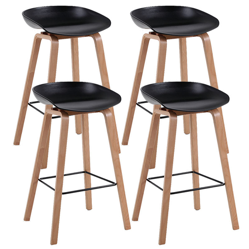 Scandinavia in stile bar-sgabello gambe in legno pp sedile sedile da bar per cucina da bar