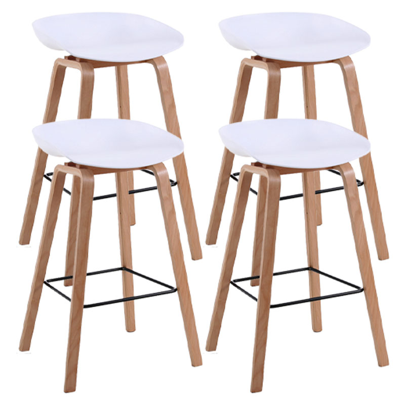 Scandinavia in stile bar-sgabello gambe in legno pp sedile sedile da bar per cucina da bar