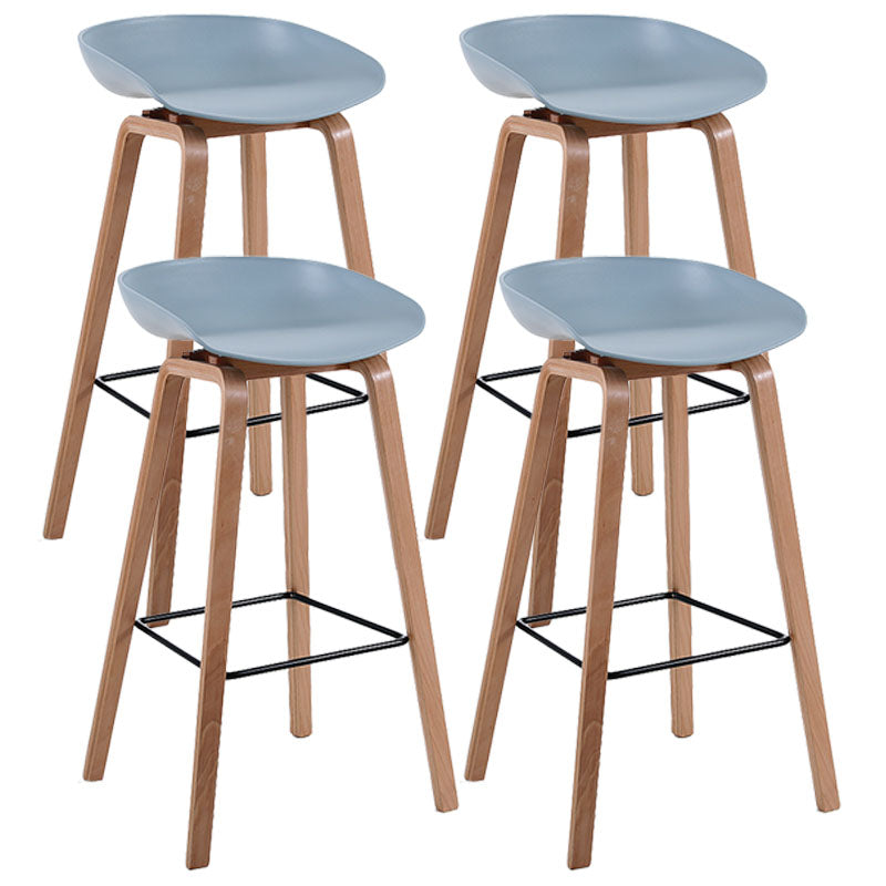 Scandinavia in stile bar-sgabello gambe in legno pp sedile sedile da bar per cucina da bar