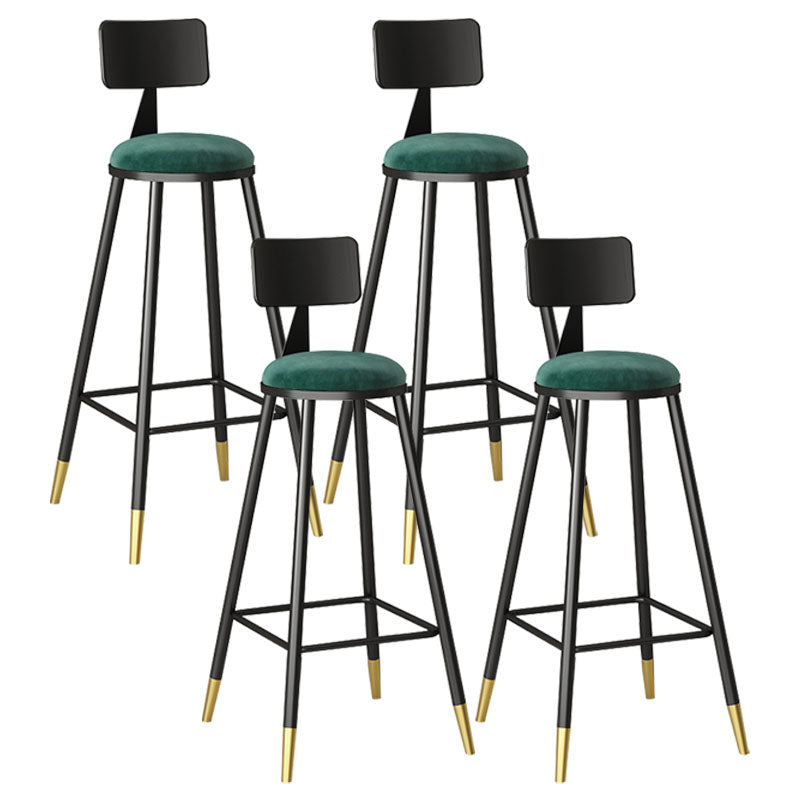 Barhocker im Industriestil, runder Sitz, Eisenbeine, Barhocker für die Küchenbar