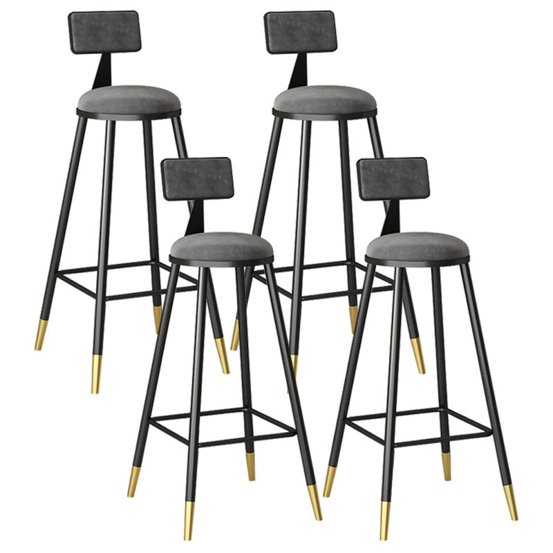 Barhocker im Industriestil, runder Sitz, Eisenbeine, Barhocker für die Küchenbar