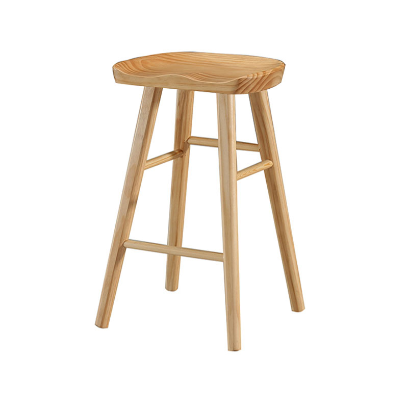 Barhocker im Industriestil, Holzbeine, Sattelsitz, Barhocker für Restaurantbar