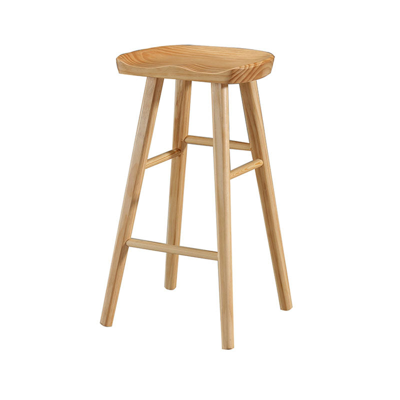 Barhocker im Industriestil, Holzbeine, Sattelsitz, Barhocker für Restaurantbar
