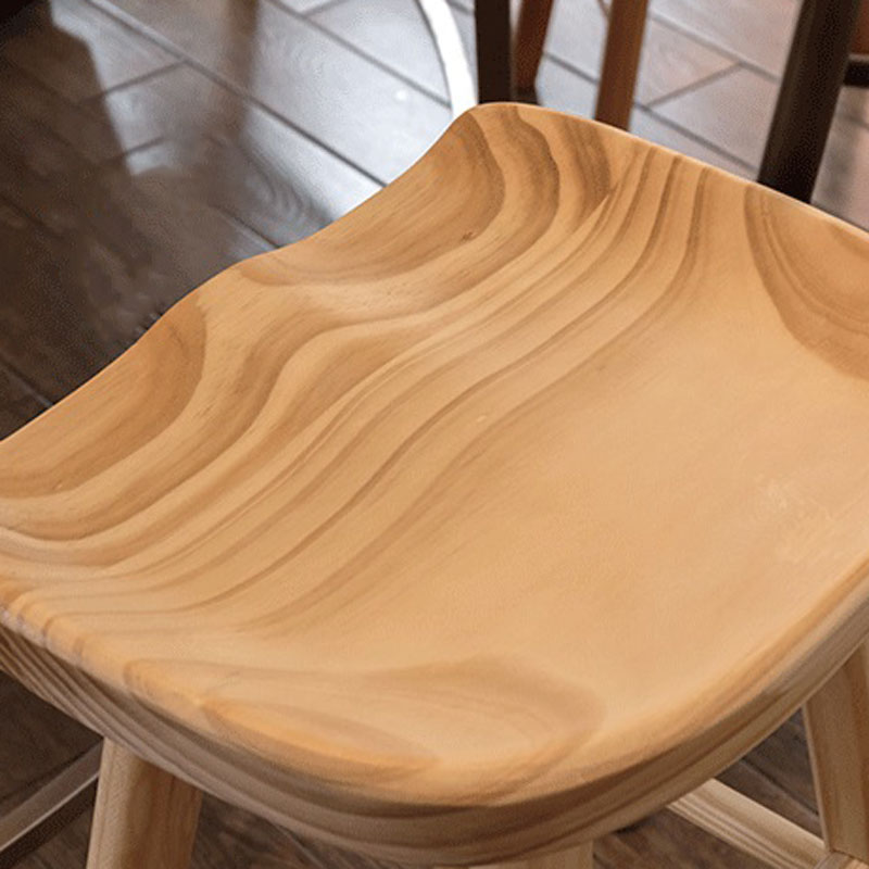 Barhocker im Industriestil, Holzbeine, Sattelsitz, Barhocker für Restaurantbar