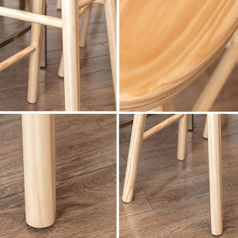 Barhocker im Industriestil, Holzbeine, Sattelsitz, Barhocker für Restaurantbar