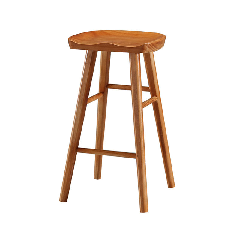 Barhocker im Industriestil, Holzbeine, Sattelsitz, Barhocker für Restaurantbar