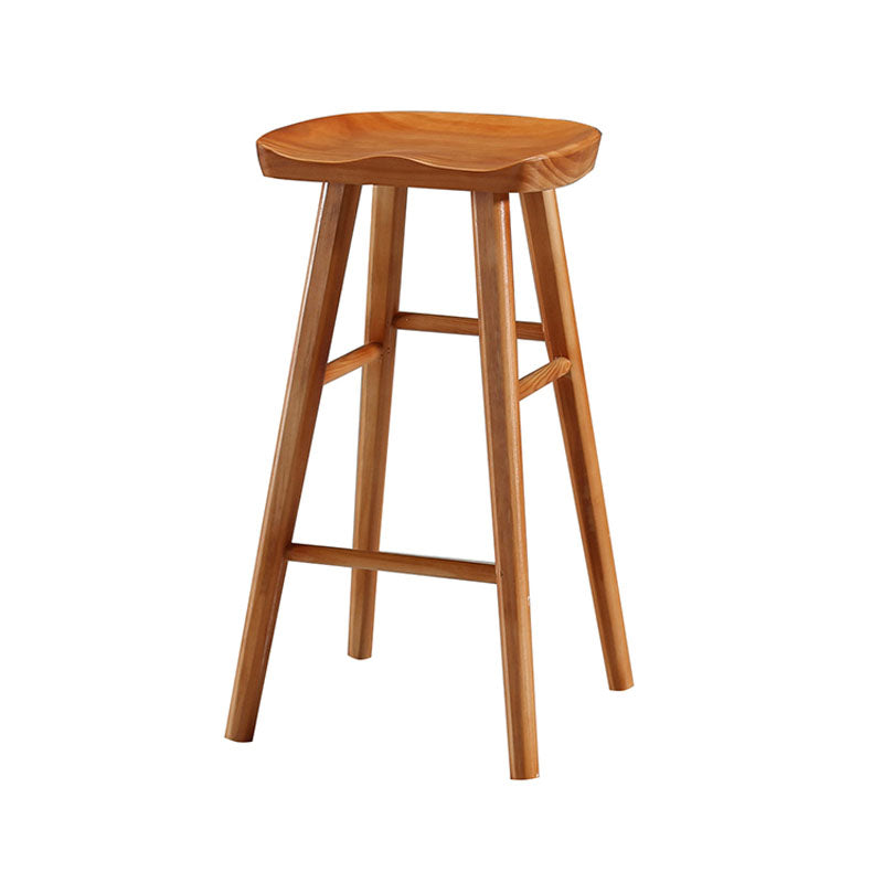 Barhocker im Industriestil, Holzbeine, Sattelsitz, Barhocker für Restaurantbar