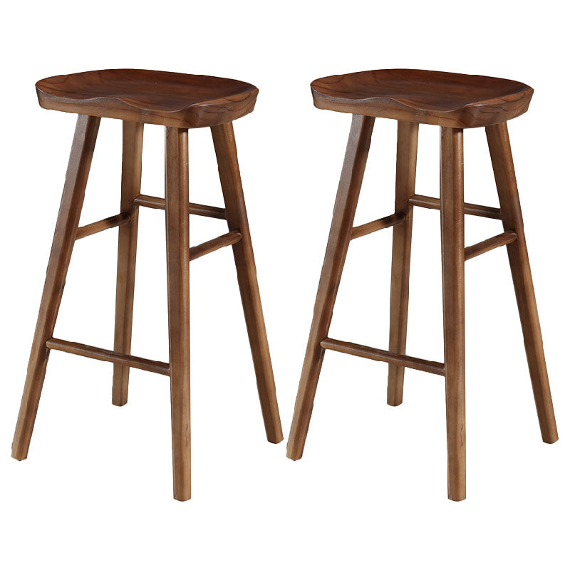 Barhocker im Industriestil, Holzbeine, Sattelsitz, Barhocker für Restaurantbar
