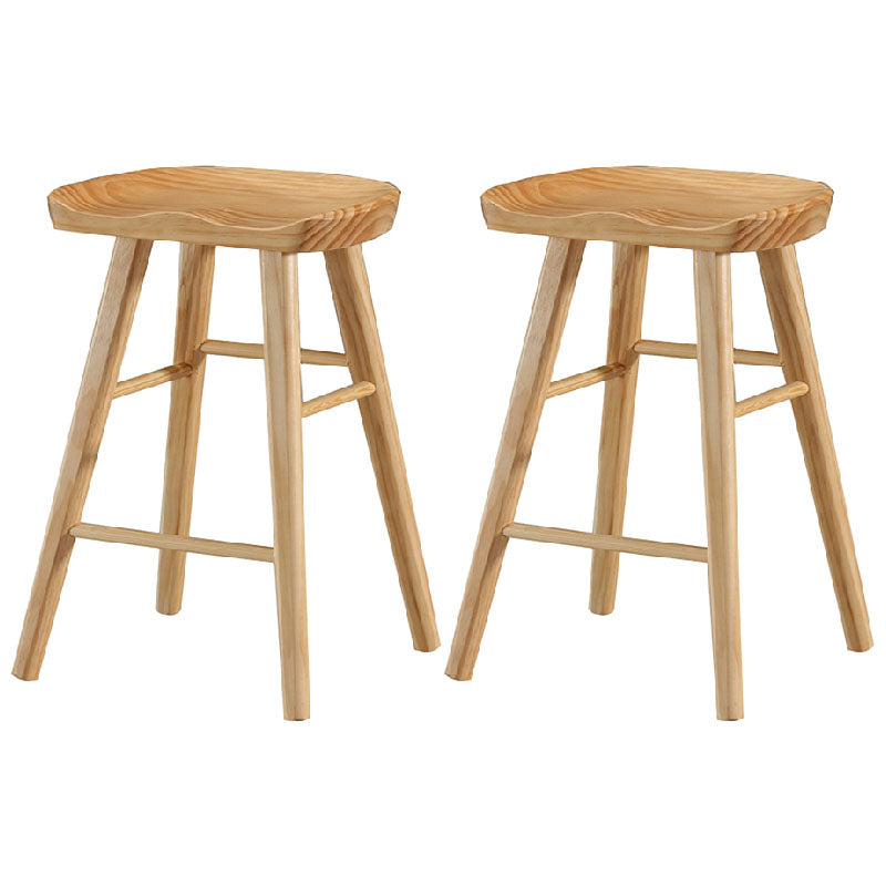 Barhocker im Industriestil, Holzbeine, Sattelsitz, Barhocker für Restaurantbar
