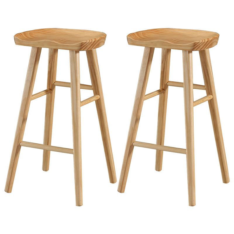 Barhocker im Industriestil, Holzbeine, Sattelsitz, Barhocker für Restaurantbar
