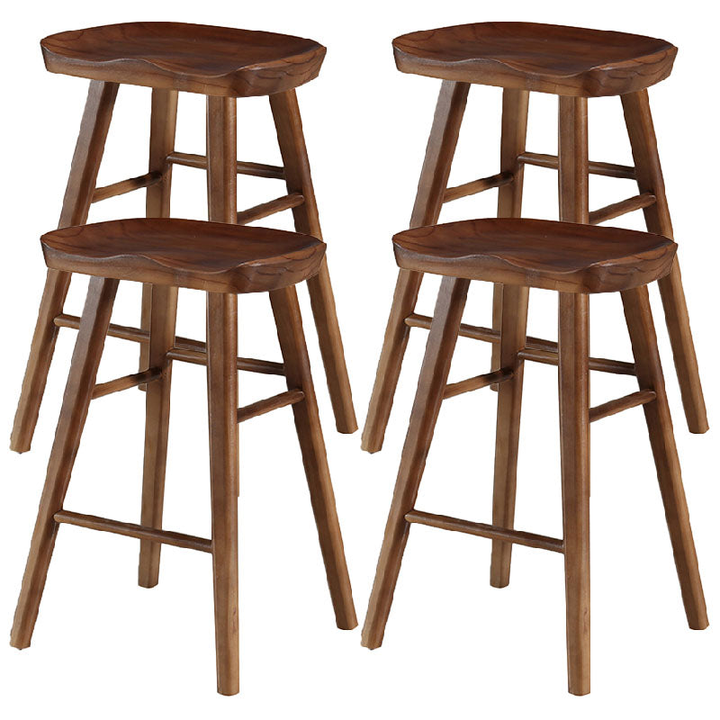 Barhocker im Industriestil, Holzbeine, Sattelsitz, Barhocker für Restaurantbar