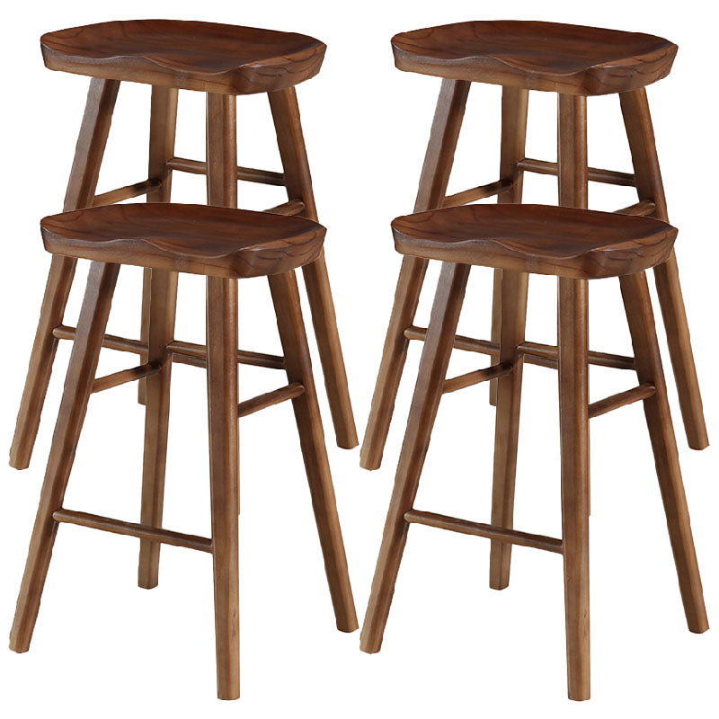 Barhocker im Industriestil, Holzbeine, Sattelsitz, Barhocker für Restaurantbar