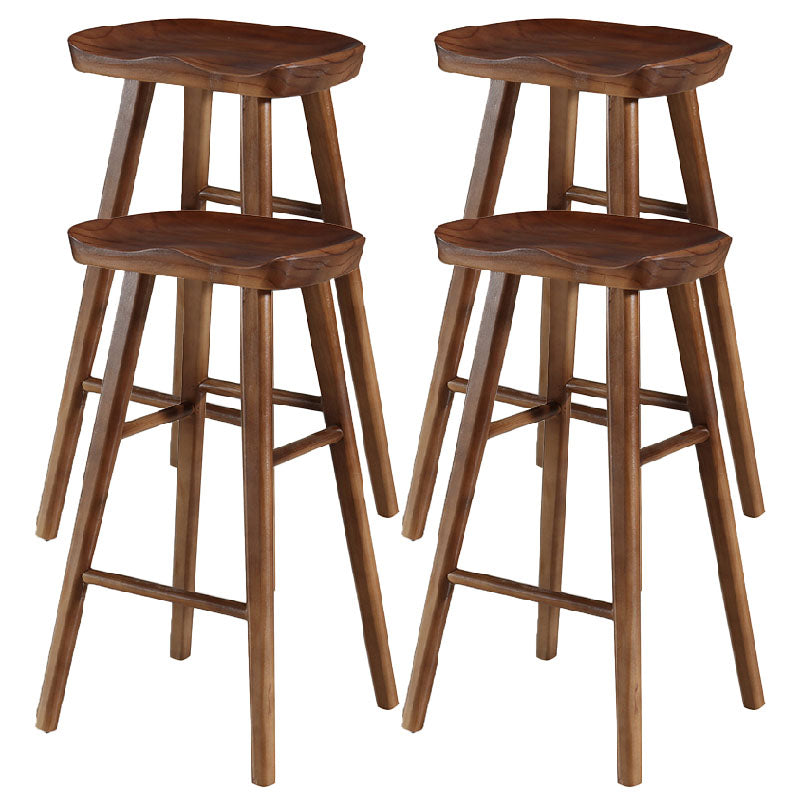 Barhocker im Industriestil, Holzbeine, Sattelsitz, Barhocker für Restaurantbar