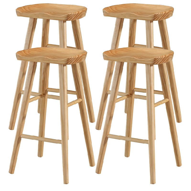 Barhocker im Industriestil, Holzbeine, Sattelsitz, Barhocker für Restaurantbar