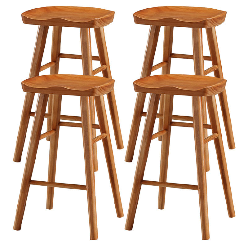 Barhocker im Industriestil, Holzbeine, Sattelsitz, Barhocker für Restaurantbar
