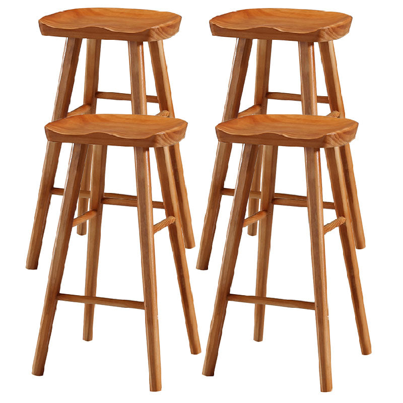 Barhocker im Industriestil, Holzbeine, Sattelsitz, Barhocker für Restaurantbar