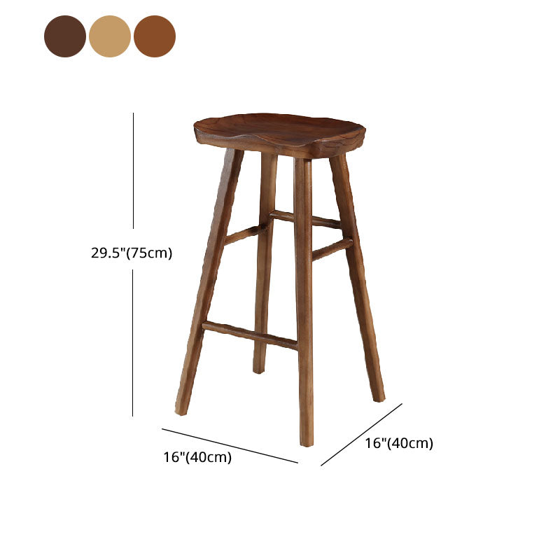 Barhocker im Industriestil, Holzbeine, Sattelsitz, Barhocker für Restaurantbar