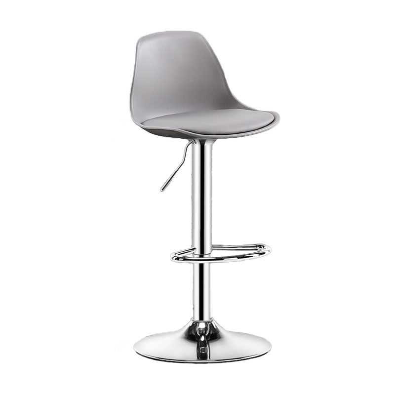 Industrial Style Bar Stool Metal Leg PP Seat Barstool with Upholstered for Counter Bar
