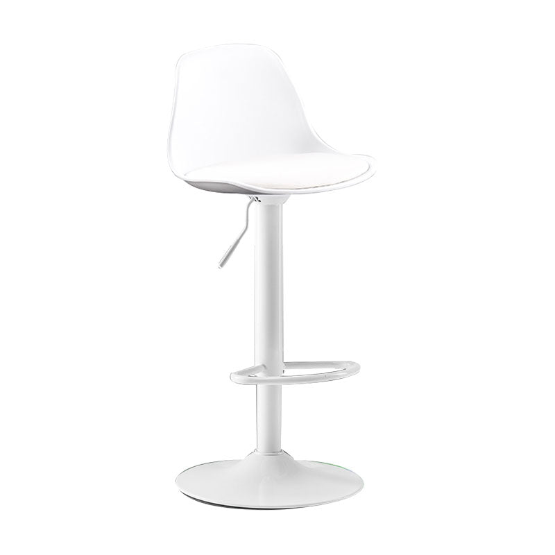 Industrial Style Bar Stool Metal Leg PP Seat Barstool with Upholstered for Counter Bar
