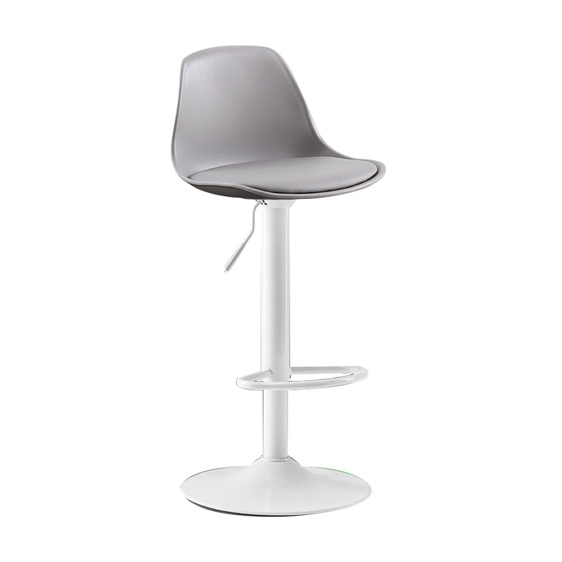 Industrial Style Bar Stool Metal Leg PP Seat Barstool with Upholstered for Counter Bar