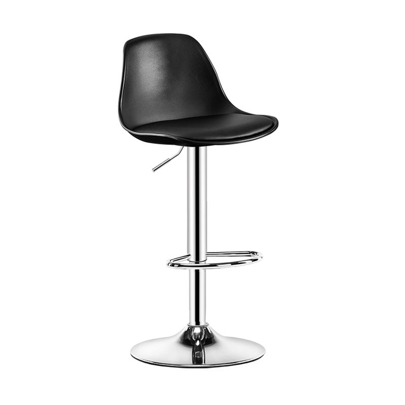 Industrial Style Bar Stool Metal Leg PP Seat Barstool with Upholstered for Counter Bar
