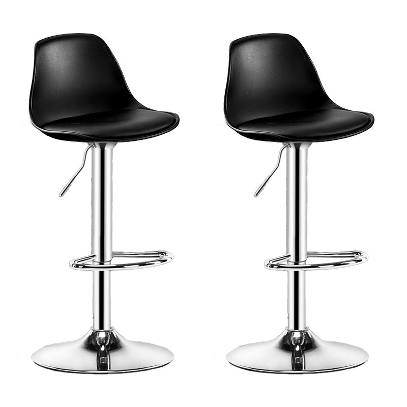 Industrial Style Bar Stool Metal Leg PP Seat Barstool with Upholstered for Counter Bar