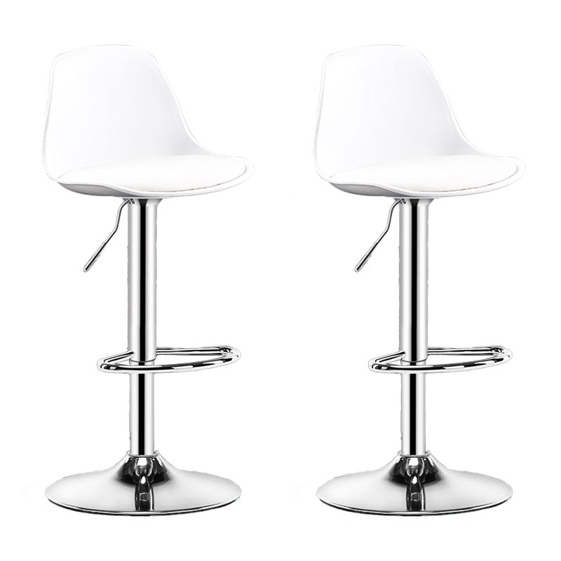 Industrial Style Bar Stool Metal Leg PP Seat Barstool with Upholstered for Counter Bar