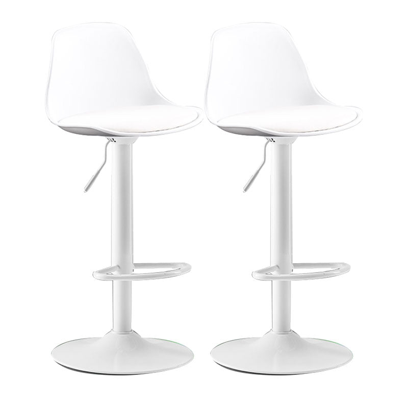 Industrial Style Bar Stool Metal Leg PP Seat Barstool with Upholstered for Counter Bar