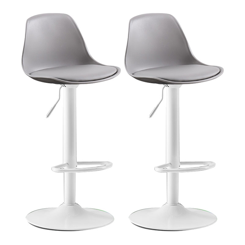 Industrial Style Bar Stool Metal Leg PP Seat Barstool with Upholstered for Counter Bar