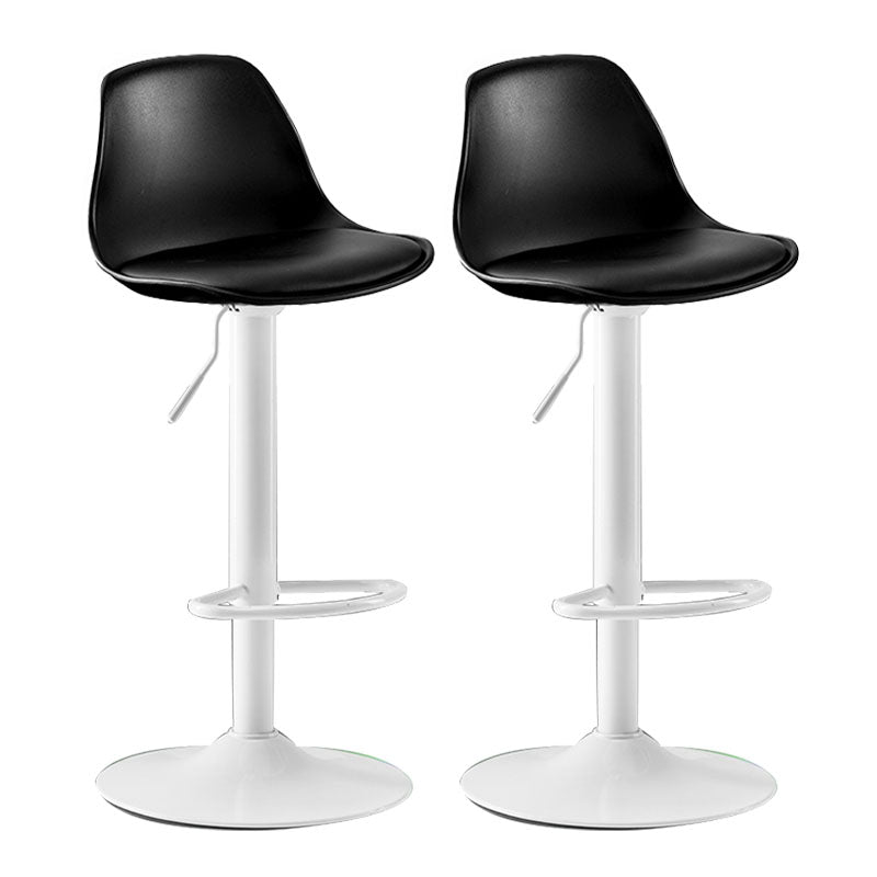 Industrial Style Bar Stool Metal Leg PP Seat Barstool with Upholstered for Counter Bar