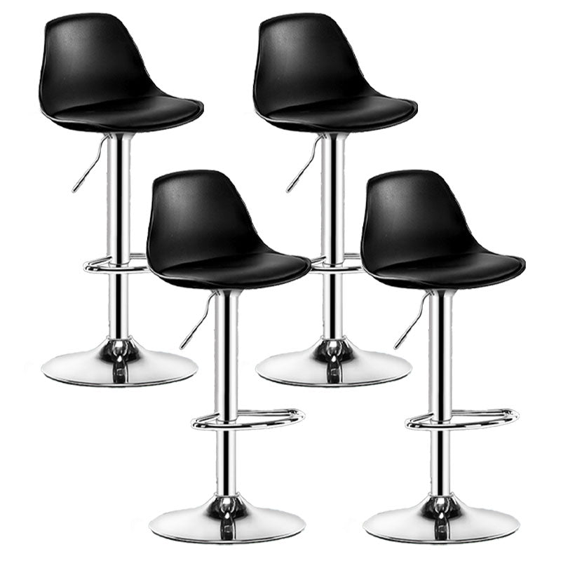 Industrial Style Bar Stool Metal Leg PP Seat Barstool with Upholstered for Counter Bar