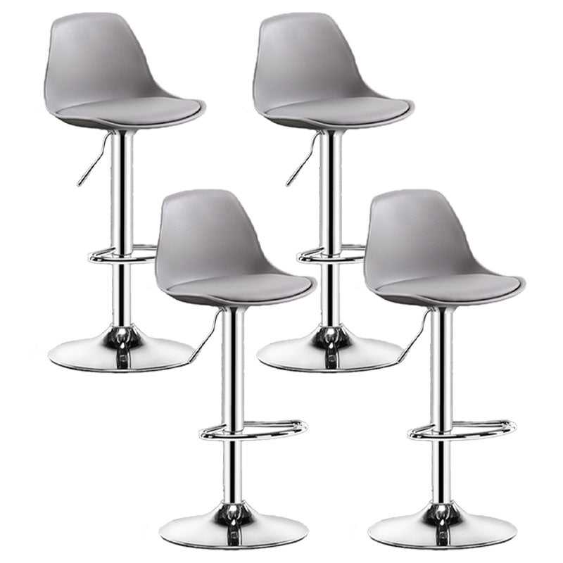 Industrial Style Bar Stool Metal Leg PP Seat Barstool with Upholstered for Counter Bar