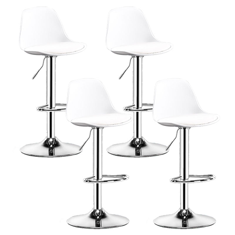 Industrial Style Bar Stool Metal Leg PP Seat Barstool with Upholstered for Counter Bar