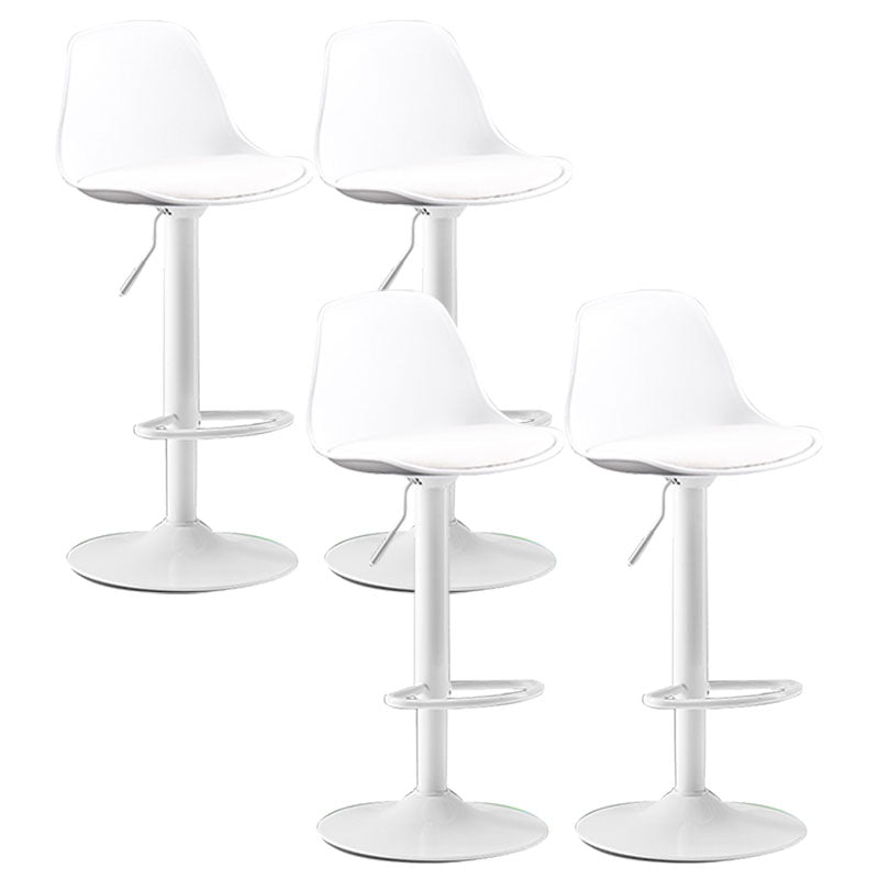 Industrial Style Bar Stool Metal Leg PP Seat Barstool with Upholstered for Counter Bar