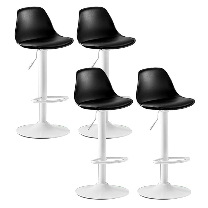 Industrial Style Bar Stool Metal Leg PP Seat Barstool with Upholstered for Counter Bar