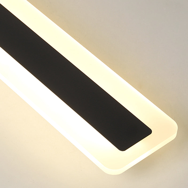 Geometry Shape LED Rail Ceiling Lamp Modern Simple Style Iron Flush Mount for Living Room