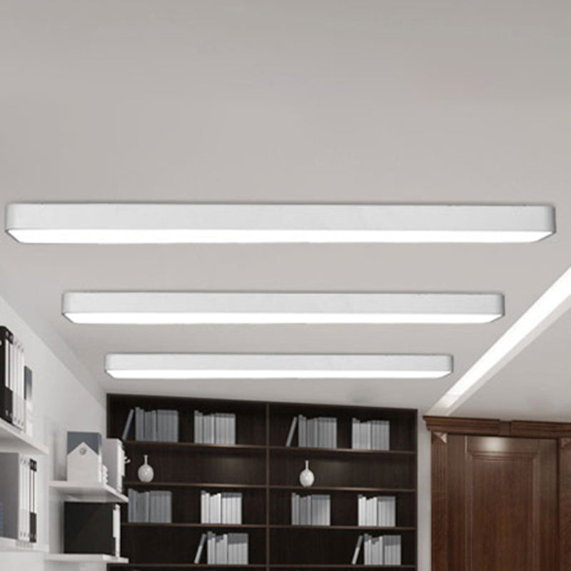Rectangle Shape LED Ceiling Lamp Modern Aluminium 1 Light Flush Mount for Balcony
