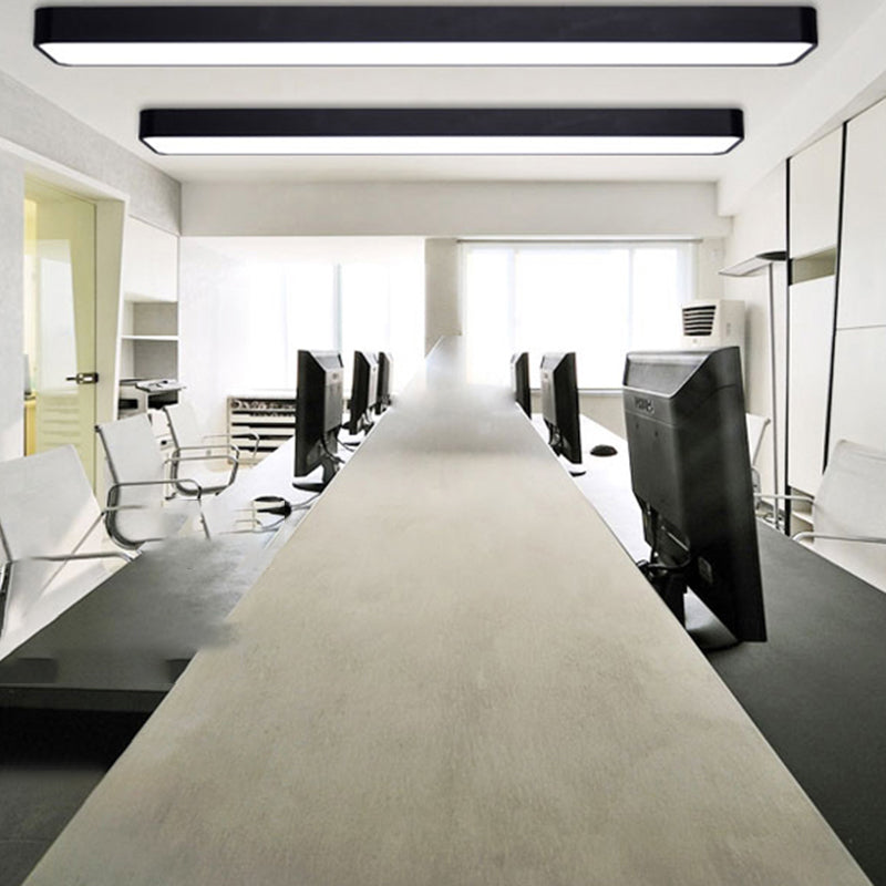 Rectangle Shape LED Ceiling Lamp Modern Aluminium 1 Light Flush Mount for Balcony