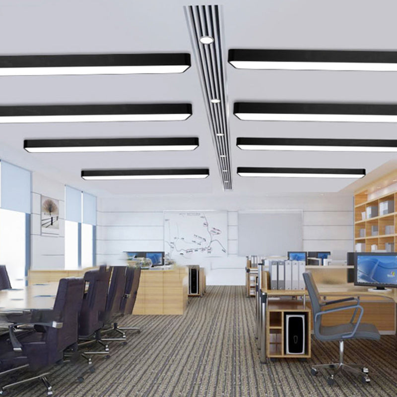Rectangle Shape LED Ceiling Lamp Modern Aluminium 1 Light Flush Mount for Balcony