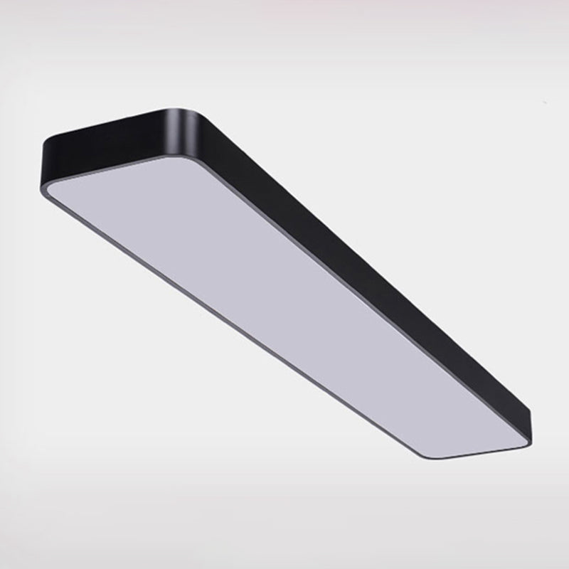 Rectangle Shape LED Ceiling Lamp Modern Aluminium 1 Light Flush Mount for Balcony