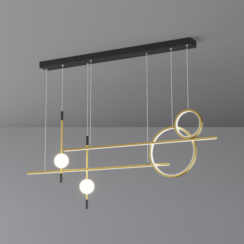 Zeitgenössische Insel Licht Geometrisches Metall 6 Lichter Island Lichter