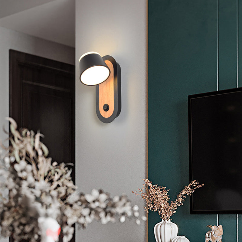 Geometric Shape Metal Reading Wall Lighting Modern Style 1-Light Wall Mount Lighting