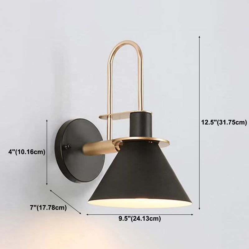 Geometric Shape Metal Wall Lighting Industrial Single Light Wall Mounted Lighting