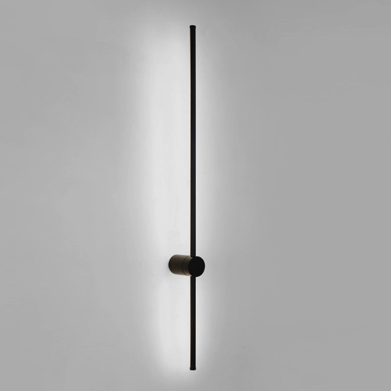 Lineare Form Metall Wandleuchter moderner Stil Einmals Wandmontage Licht in Schwarz