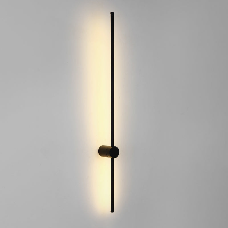 Lineare Form Metall Wandleuchter moderner Stil Einmals Wandmontage Licht in Schwarz