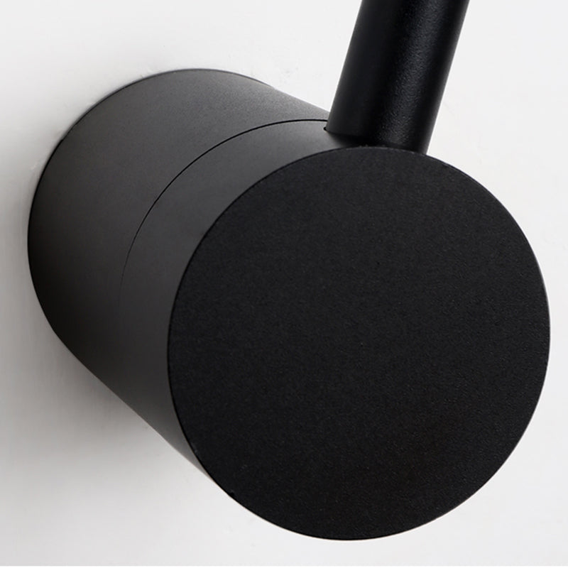 Lineare Form Metall Wandleuchter moderner Stil Einmals Wandmontage Licht in Schwarz