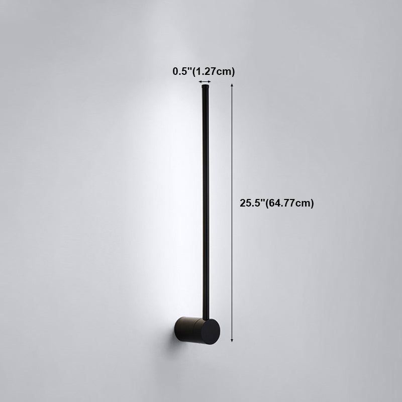 Lineare Form Metall Wandleuchter moderner Stil Einmals Wandmontage Licht in Schwarz