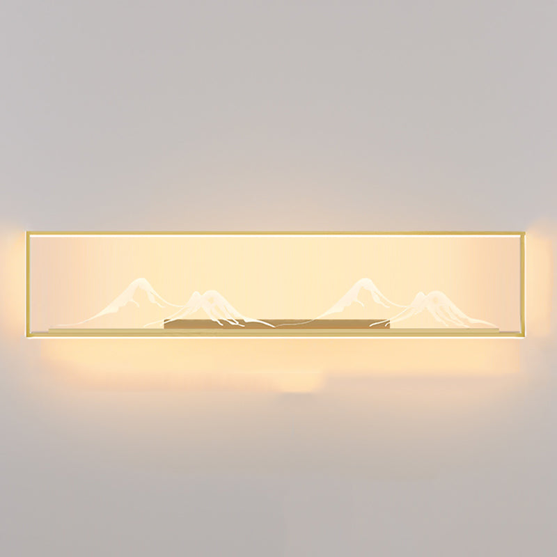 Metal Square Shape Wall Sconce Modern Style 2 Lights Wall Mounted Light