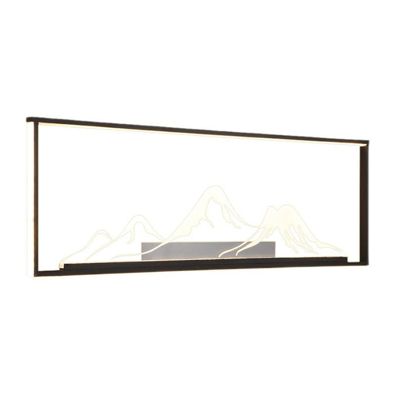 Metal Square Shape Wall Sconce Modern Style 2 Lights Wall Mounted Light